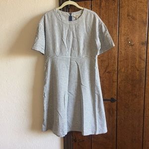 Land’s End cotton striped dress.